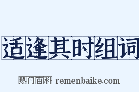 适逢其时组词是什么意思的图片